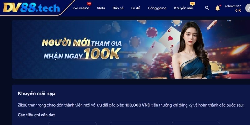 Hướng Dẫn Người Mới Chơi Nhận Ngay 100k DV88 Nhanh Chóng 1 Đăng ký tài khoản chính thức