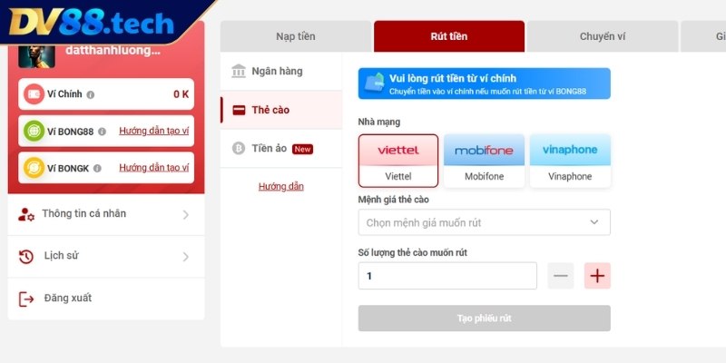 Nạp Rút Tiền Cực Nhanh DV88 3 Đảm bảo internet ổn định khi nạp rút tiền DV88